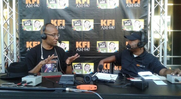hannibal tabu and mr. mokelly from kfi 640 AM broadcasting live from san diego comic-con 2017